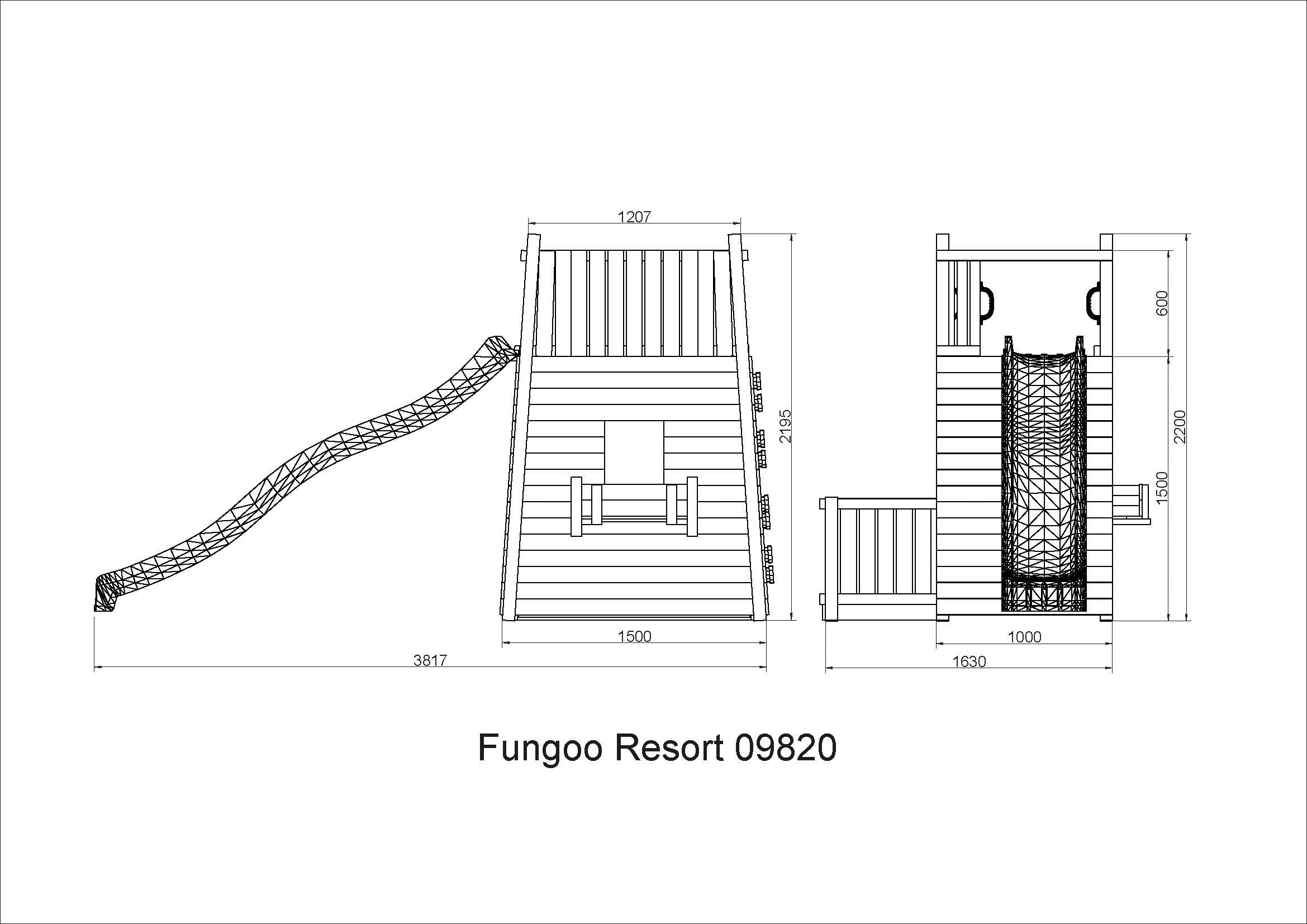 Kerti Játszótér Kuckóval, Csúszdával, Mászófallal - Fungoo RESORT