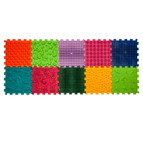 Ortek Dinoszauruszok Puzzle 10 elemből álló masszázs szőnyeg
