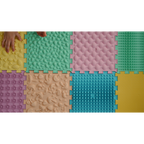 Masszázs szőnyeg Puzzle Mix Pasztell 9 darabos