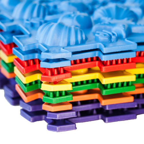 9 elemből álló „Tengerfenék” Puzzle masszázs szőnyeg