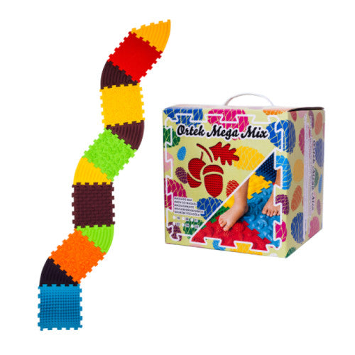 Ortek Puzzle 6 elemből álló masszázs szőnyeg + 6 Háromszögű puzzle elem