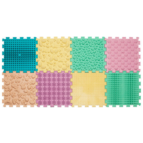 Masszázs szőnyeg Puzzle Mix Pasztell 8 darabos