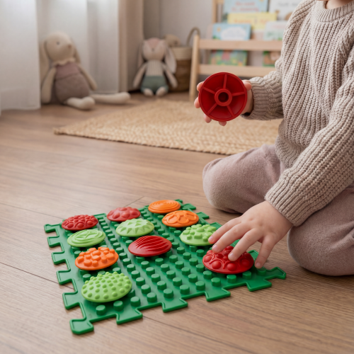 Ortek Mix Puzzle 8 elemből álló masszázs szőnyeg + „Minták” ajándékba