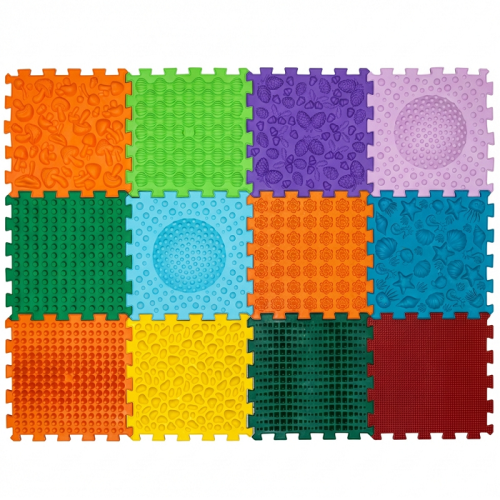 Szenzoros szőnyeg 12 elemből álló Megújult Mega Mix Puzzle