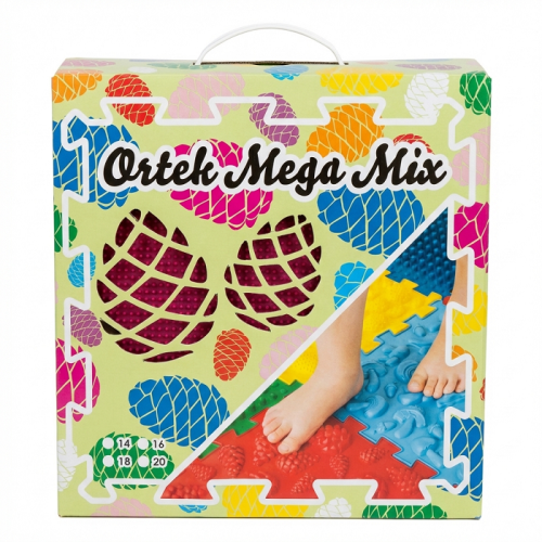 Szenzoros szőnyeg Ortek Mega Mix Puzzle 14 elem + 8 szektor PASZTELL