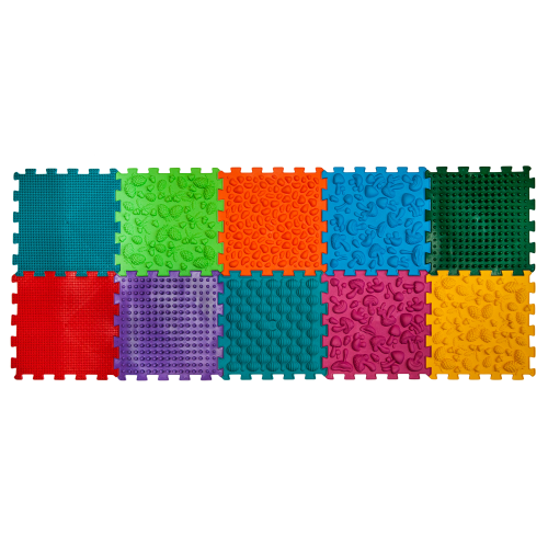 Puzzle Mix 10 elemből álló ortopédiai masszázs szőnyeg