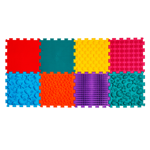 8 elemből álló "Tengerfenék" Puzzle masszázs szőnyeg