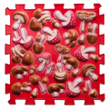 Ortek Gomba Puzzle Színes Piros 1 elemből álló masszázs szőnyeg