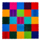 Szenzoros szőnyeg 25 elemből álló Puzzle Mix