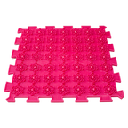 6 elemből álló Puzzle masszázs szőnyeg Rózsaszín gomba