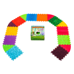 Ortek Dinoszauruszok Puzzle 10 elemből álló masszázs szőnyeg + 6 Háromszögű puzzle elem
