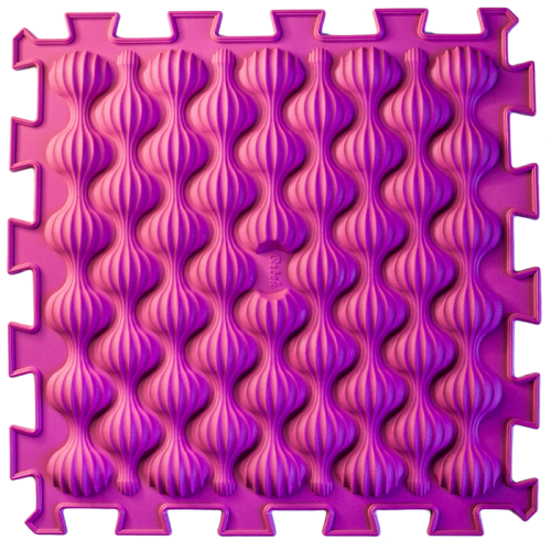 6 elemből álló Puzzle masszázs szőnyeg Rózsaszín kavics