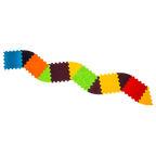 Ortek Puzzle 6 elemből álló masszázs szőnyeg + 6 Háromszögű puzzle elem