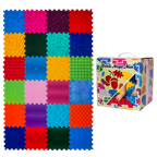 Szenzoros szőnyeg 24 elemből álló Puzzle Mix