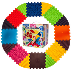Ortek Puzzle 8 elemből álló masszázs szőnyeg + 8 Háromszögű puzzle elem