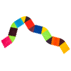 Ortek Puzzle 8 elemből álló masszázs szőnyeg + 8 Háromszögű puzzle elem