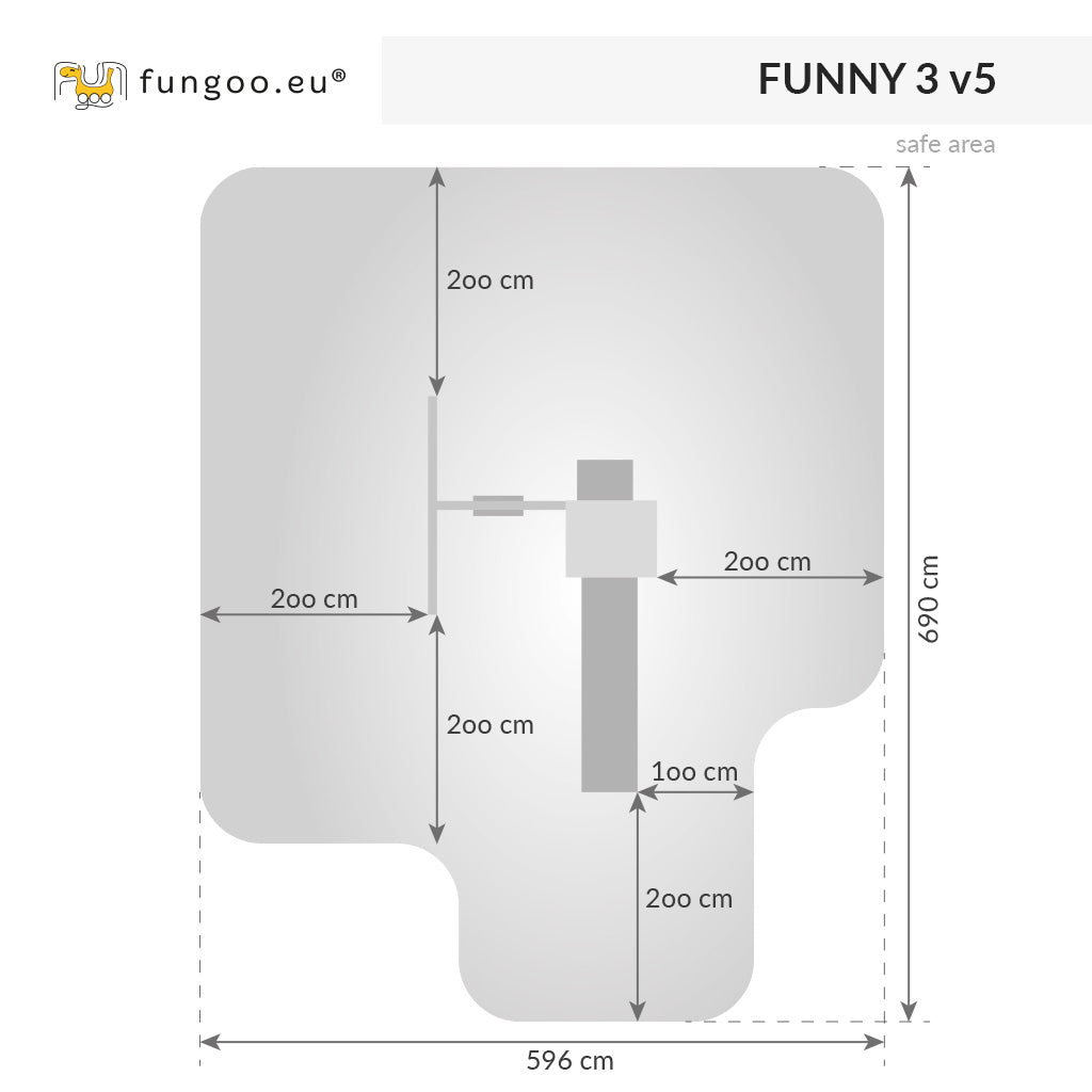 Kerti Játszótér Játszótorony Csúszdával és Hintával - Fungoo FUNNY 3