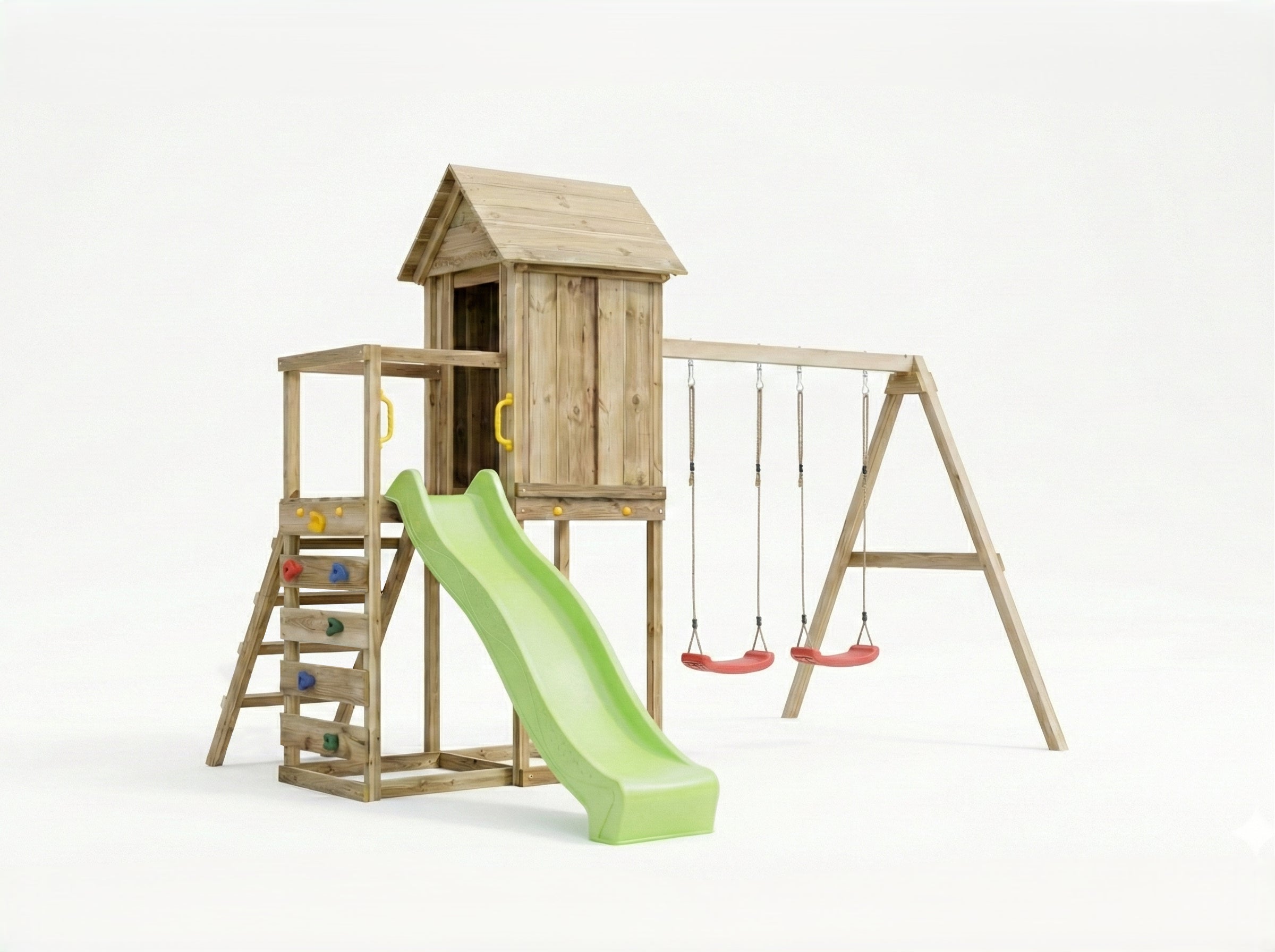 Kerti Játszótér Házikó Csúszdával és Hintával - MaxPlay 5