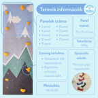 Mászófal Gyerekeknek 3 paneles - Hegyek, szürke kapaszkodókkal