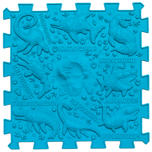 Ortek Dinoszauruszok Puzzle 9 elemből álló masszázs szőnyeg