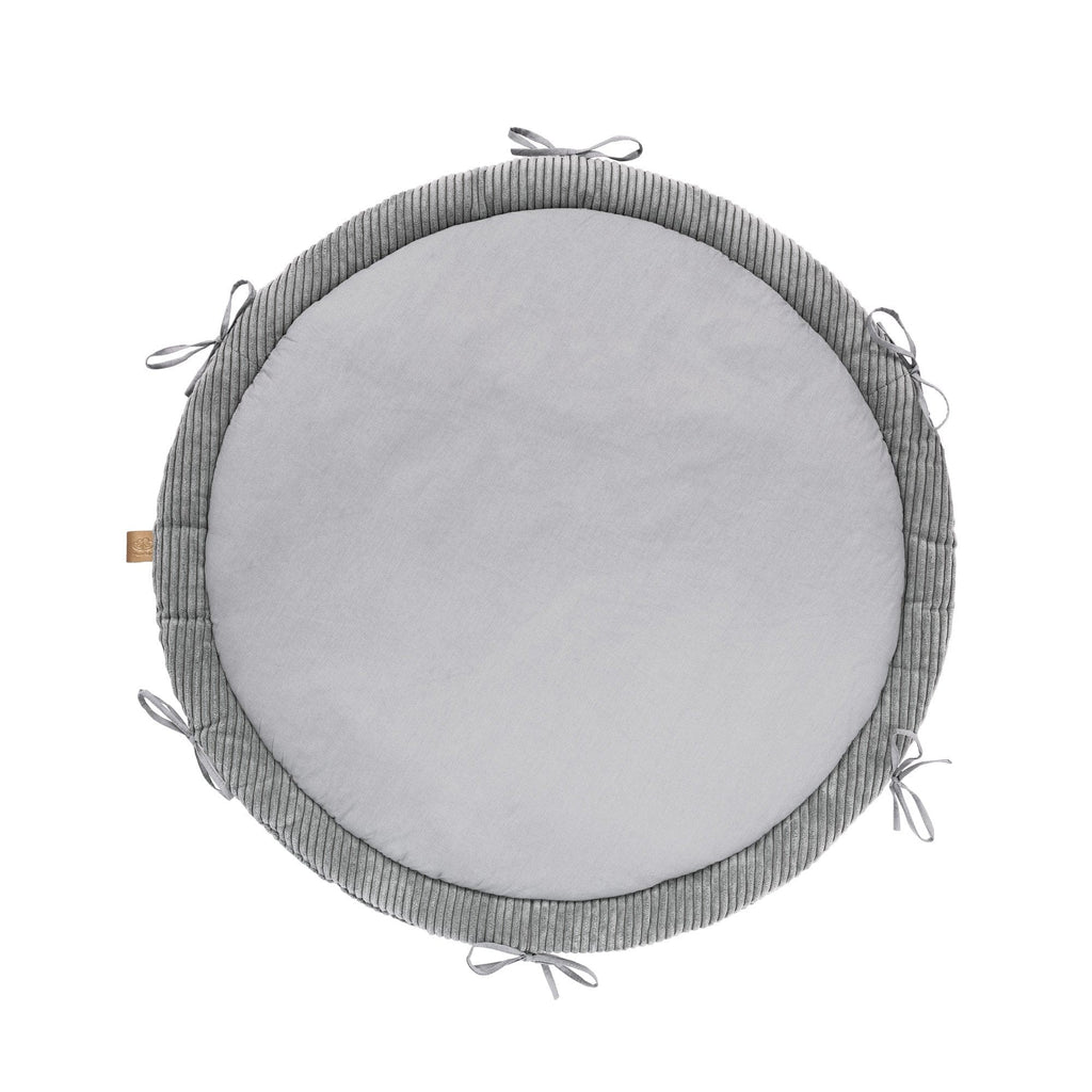 Baby Nest & Play Mat With Crib Bumper Braid - Grey