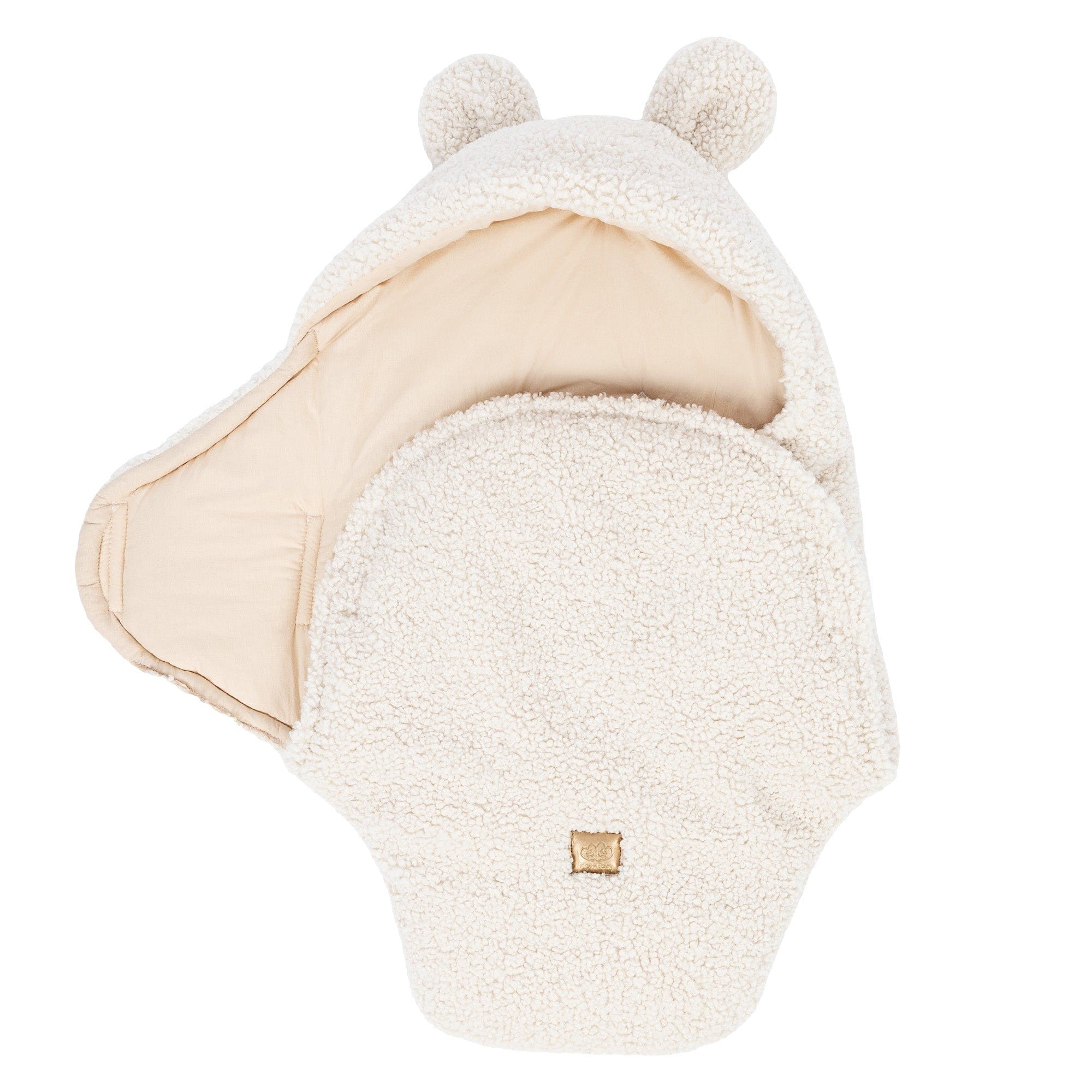 Baby Swaddle with Bear Ears – Bearly Cream