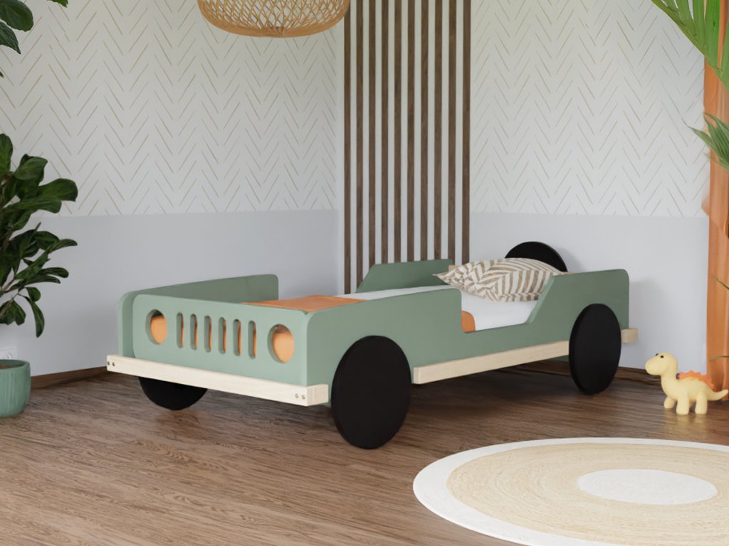 BEEP Jeep Autó Ágy 80x160 - 4 színben