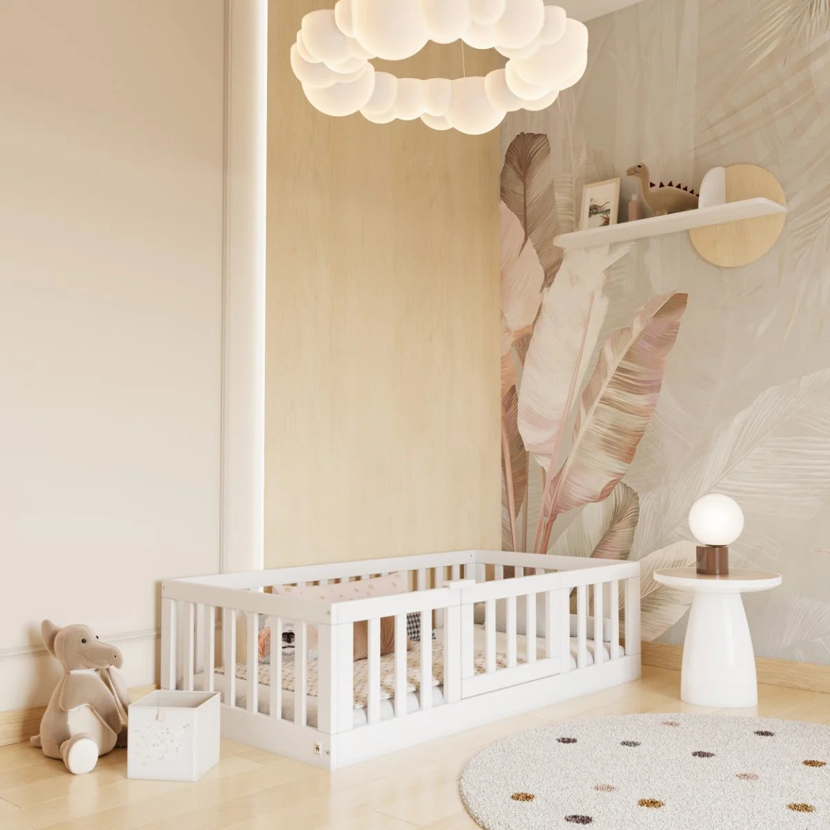 YappyKids YappyCasa Montessori Padlóágy Zárható Ajtóval - 160x80cm