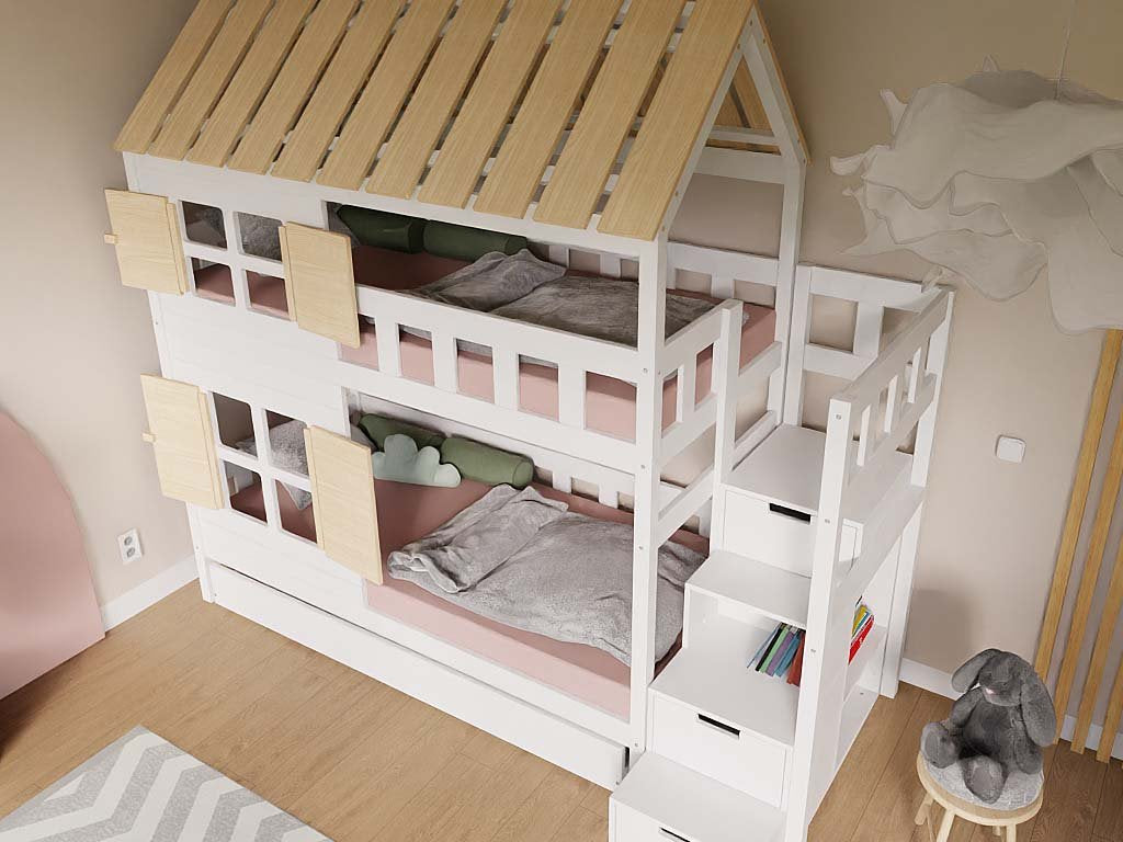 COTTAGE Emeletes Ágy Házikóágy - választható szín