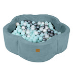 Foam Baby Ball Pit - Aesthetic Turquoise Flower