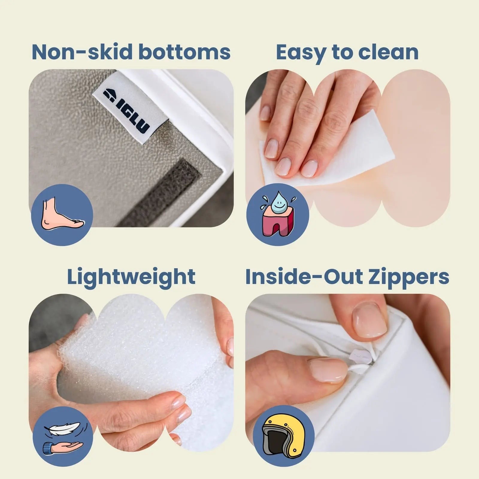 Soft Play 6 Foam Block Set - Light Pastel Explorer