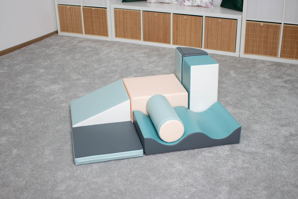Soft Play 7 Foam Block Set - Light Pastel Discoverer