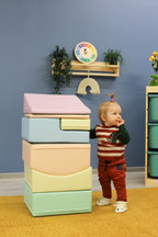 Soft Play 7 Foam Block Set - Light Pastel Little Crawler