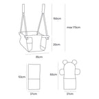 Indoor Baby Swing, Square - Pink Powder