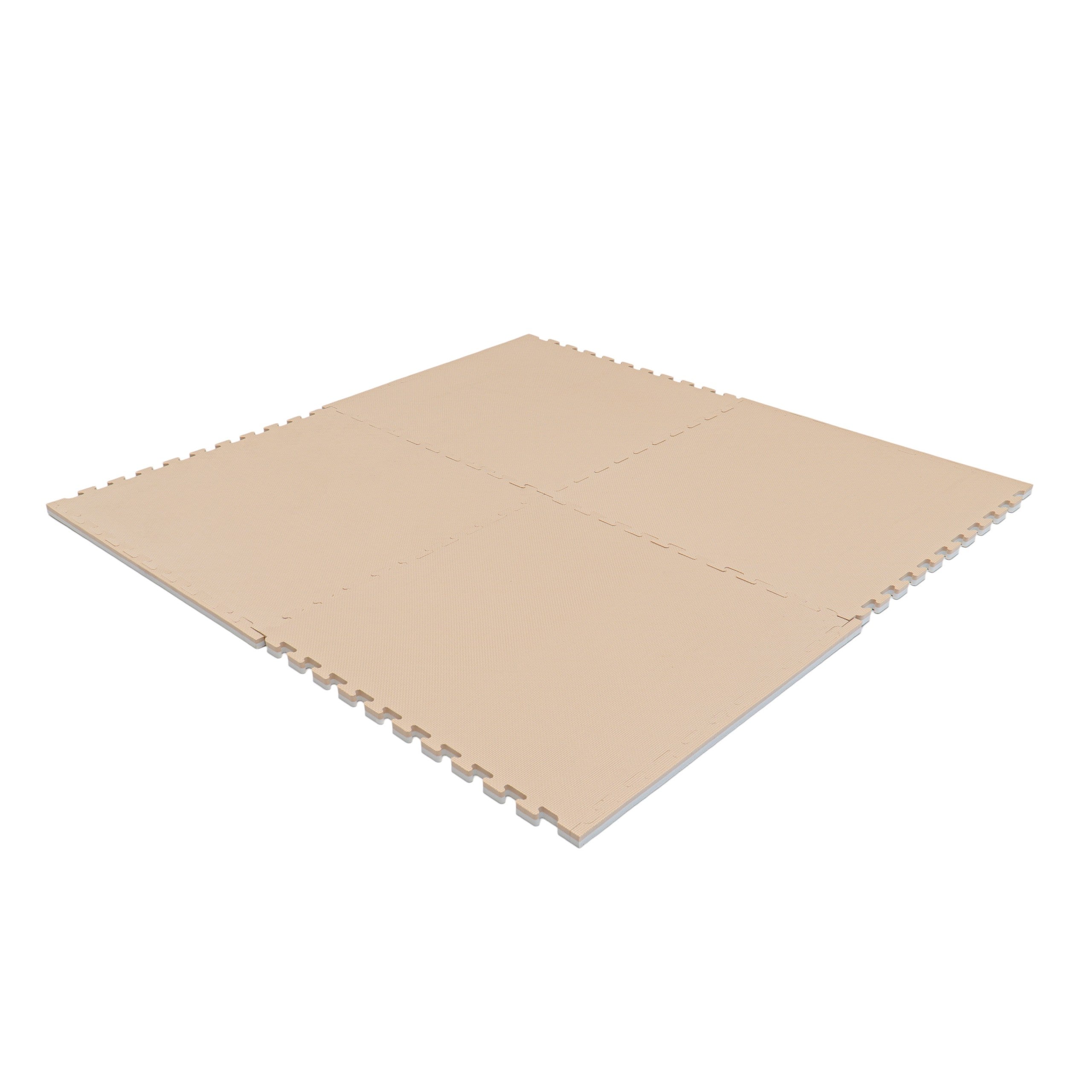 Large Foam Puzzle Mats - Beige / White