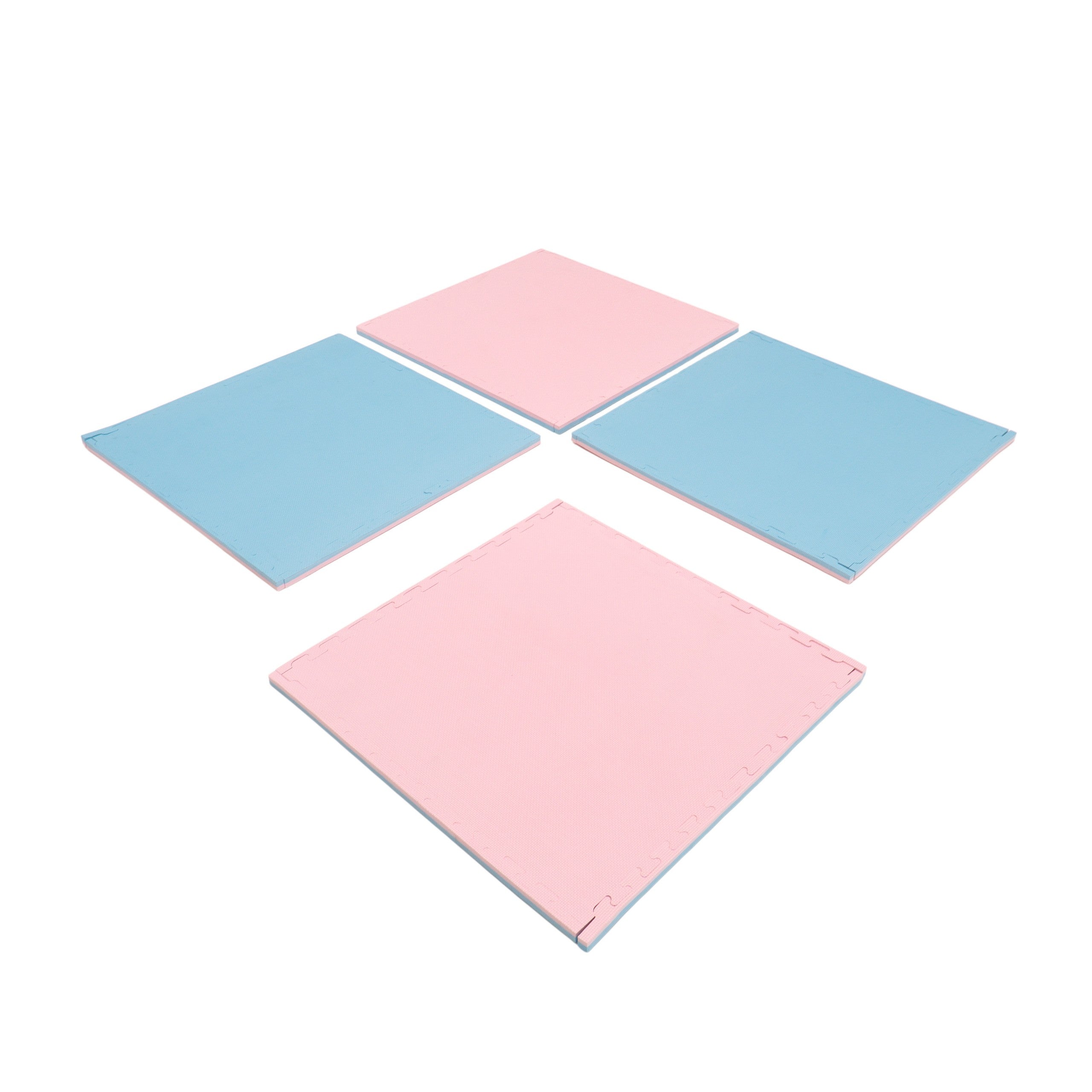 Large Foam Puzzle Mats - Baby Pink / Baby Blue