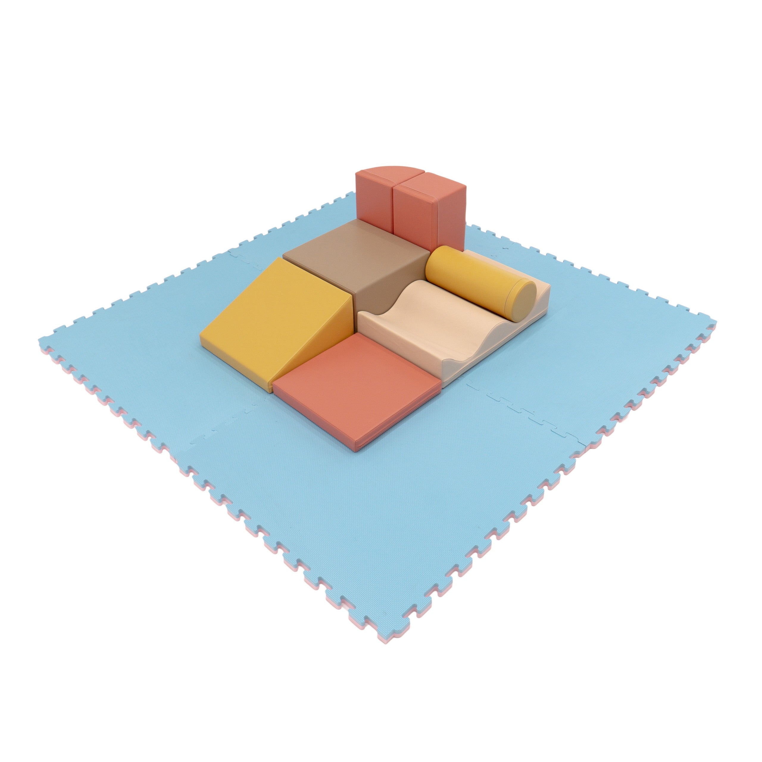 Large Foam Puzzle Mats - Baby Pink / Baby Blue