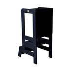 MeowBaby Wooden Kitchen Helper for Children with Board - Black