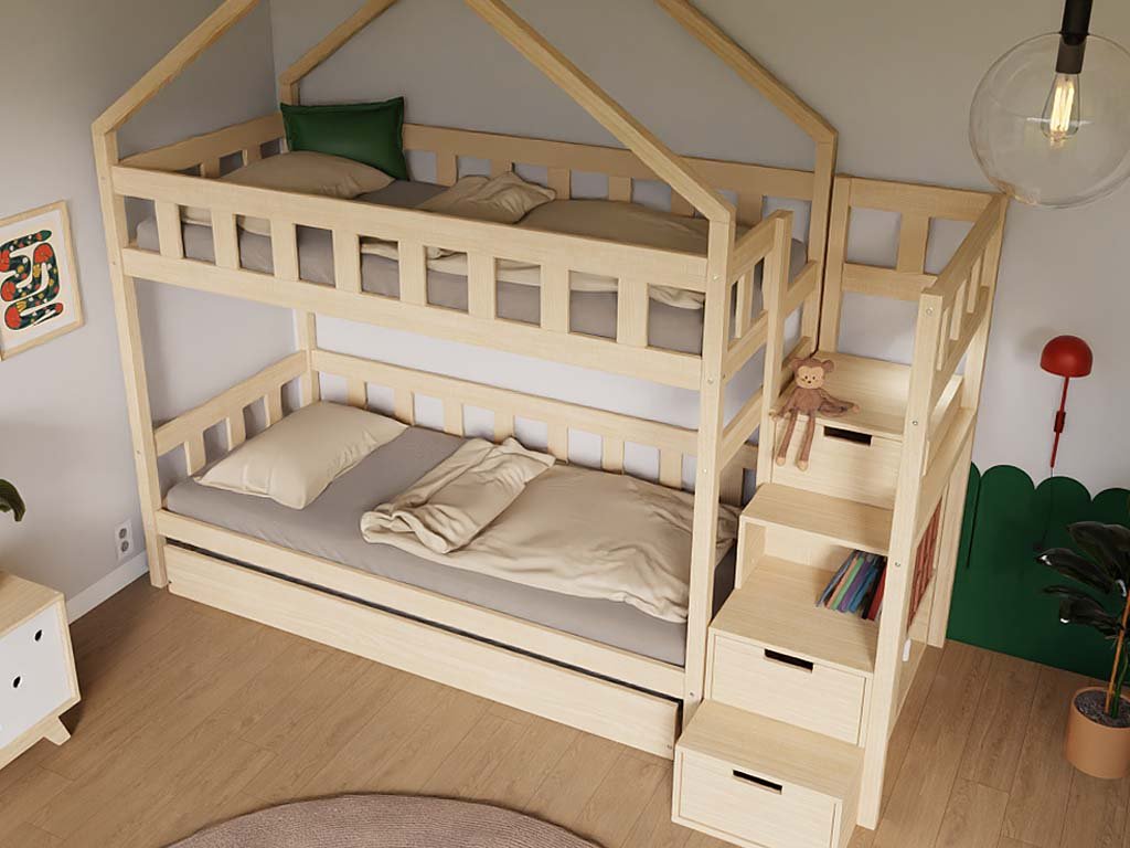 PLOTTY Emeletes Ágy Házikóágy 90x200cm - választható szín