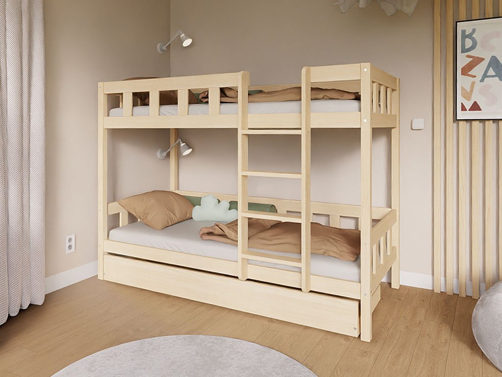 PLOTTY Létrás Emeletes Ágy 90x200cm - választható szín