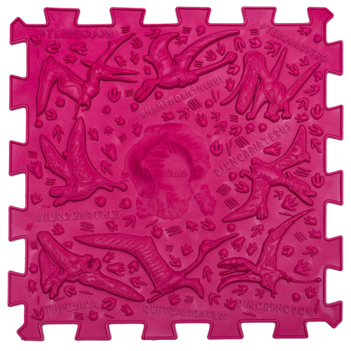 Ortek Dinoszauruszok Puzzle 10 elemből álló masszázs szőnyeg + 6 Háromszögű puzzle elem