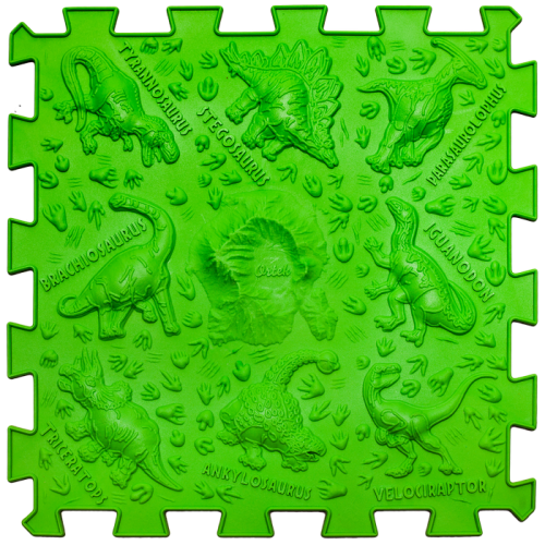 Ortek Dinoszauruszok Puzzle 9 elemből álló masszázs szőnyeg