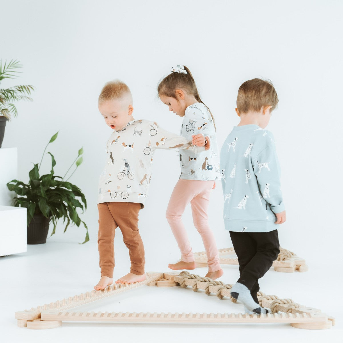 TipiToo® Large Balance Beam 3 Piece Set - Jute Rope